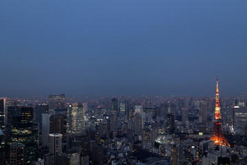 夕暮れの東京