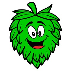 Hop Mascot - A vector cartoon illustration of a Oktoberfest Hop mascot.
