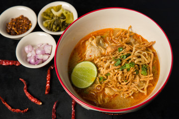 Egg Noodle in Chicken Curry (Khao Soi Kai)