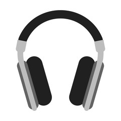 Vector headphones icon isolated on white background. Vector illustration for your design.