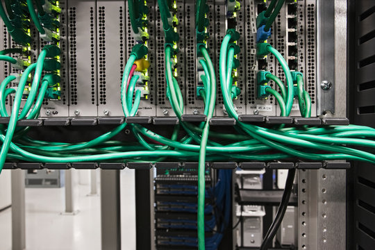 Close up of computer cords