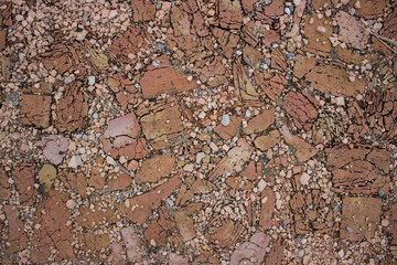 Brown crack pattern floor tiles.
