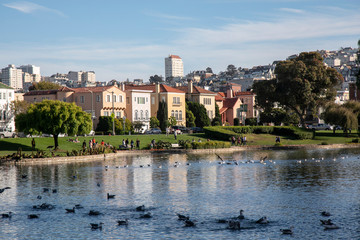 Obraz premium Typical house view in San Francisco