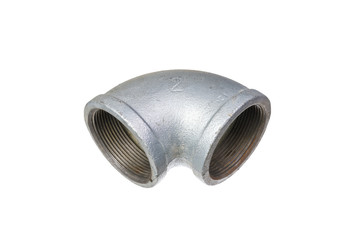 Steel pipe bend with a diameter of two inches with internal thread