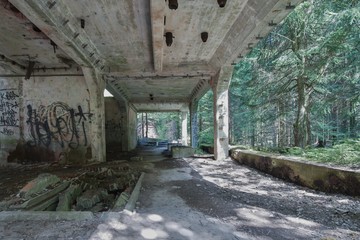 Ruins of a tin factory near the village of Rolava (German Sauersack) in the Ore Mountains. During the Second World War there was a prison camp.