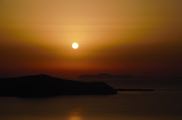Sunset over the Greek island – Santorini we love you