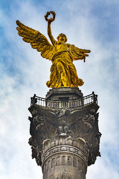 Golden Angel Independence Monument Mexico City Mexico