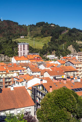Rural town in the spanish basque country on a suuny day