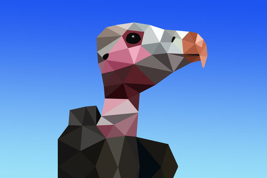 portrait d'un vautour en origami