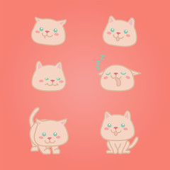 Obraz premium Cute Cat Kawaii
