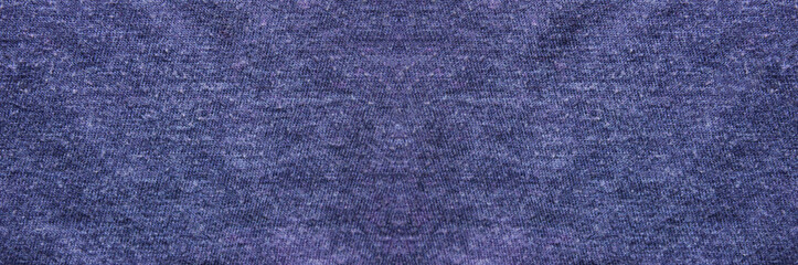 Blue Cloth Pattern Simple Cotton Texture Background, Width Blank Banner. Empty Cloth Material of Fashion Stylish Clothes, Flay Lay Top View of Elongated Blue Shirt Detail