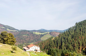Mountains in the spanish basque country in a sunny day