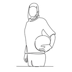 muslim girl woman soccer player