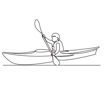 man in a kayak