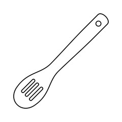 Wooden spoon icon. isolated on white background