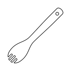 Wooden spoon icon. isolated on white background