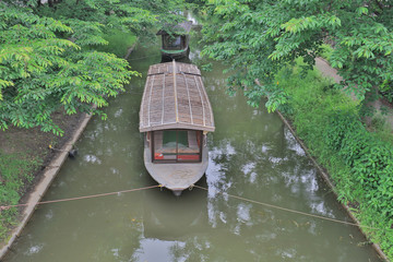 A sightseeing boat in Fushimi Horikawa Canal