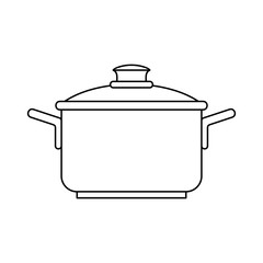 Saucepan icon. isolated on white background