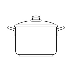 Saucepan icon. isolated on white background