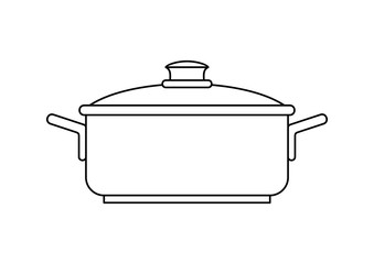 Saucepan icon. isolated on white background