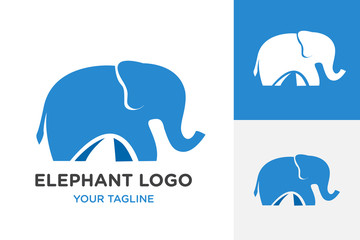 elephant icon logo, vector design - Vector