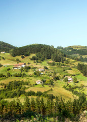 Mountains in the spanish basque country in a sunny day