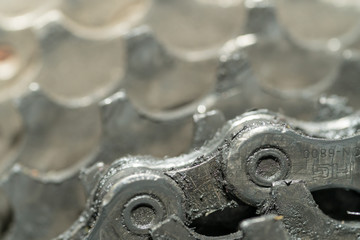 Close-up bicycle chain