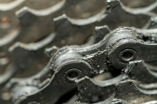 Close-up bicycle chain