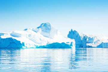 Fototapeta na wymiar Big iceberg in Ilulissat icefjord, Greenland