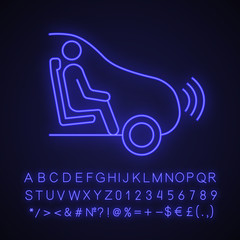Fully autonomous neon light icon