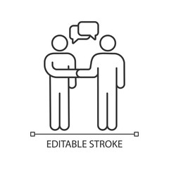 Negotiation linear icon