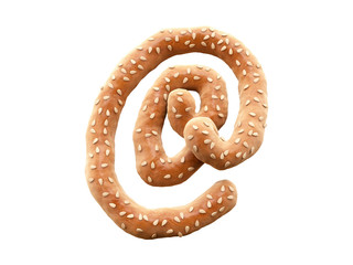 Pretzel with sesame font