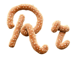 Pretzel with sesame font