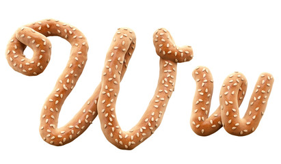 Pretzel with sesame font