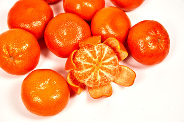Mandarin isolated on white background