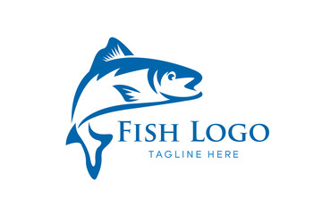 Fishing vector design logo template. - fish logo Vector - Vector