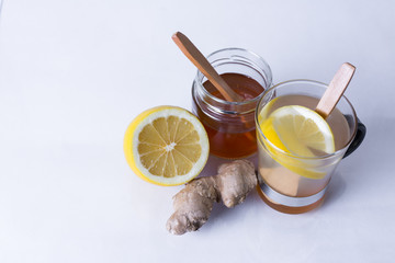 Ginger honey and lemon infusion