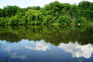 A lake in a rural outback.