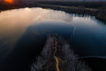 Aerial Sunrise in Plainsboro New Jersey