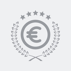 Obraz premium Laurel wreath with Euro symbol