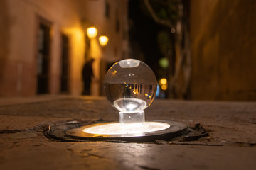 looking thru a Crystal ball in queretaro's downtown