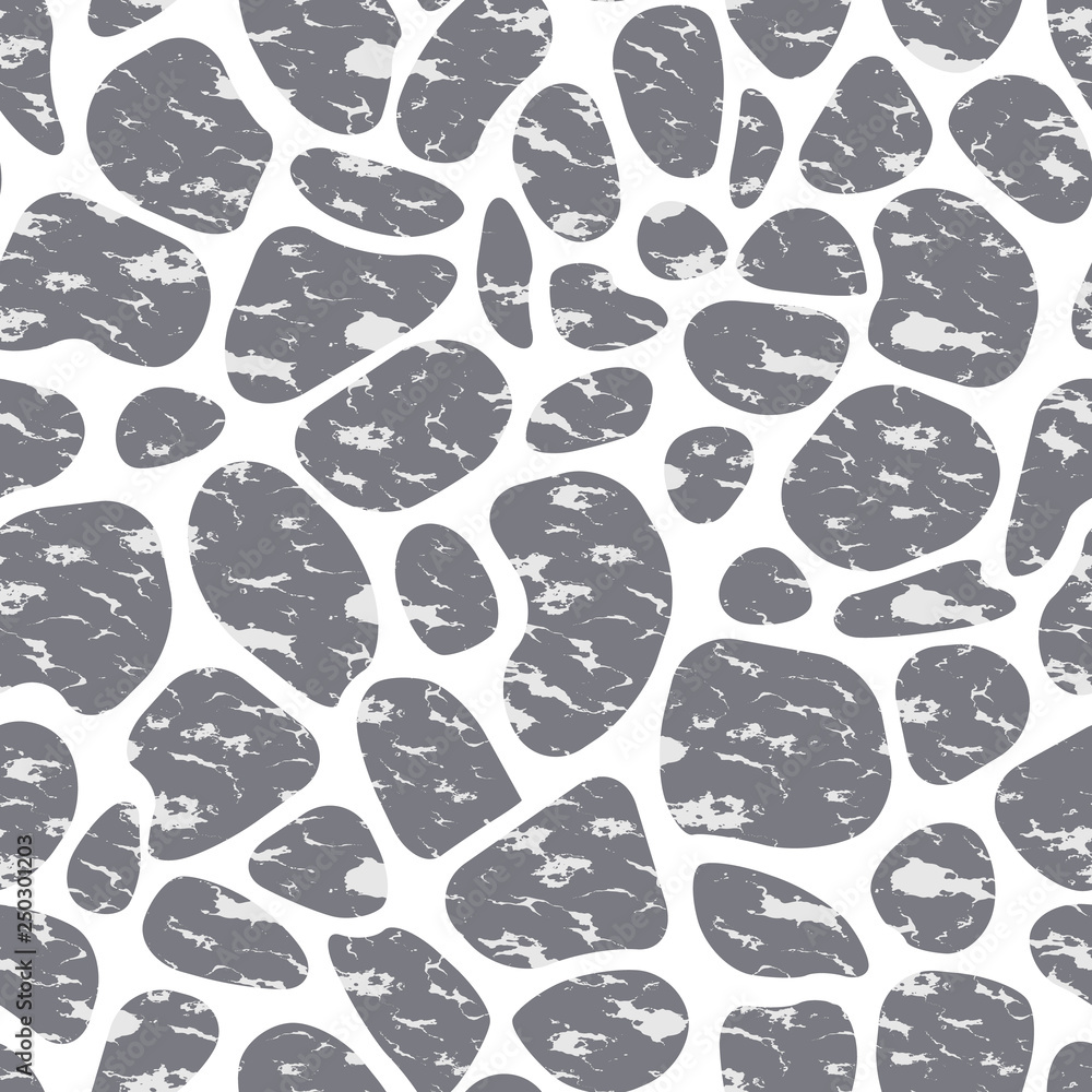Poster small geometric texture of the treated stones and pebbles. seamless pattern for the floor and walls 