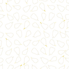 seamless hand drawn pattern with pear