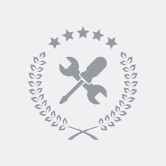 Industry, technical assistance or settings symbol