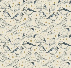 Fototapeta premium seamless background with birds