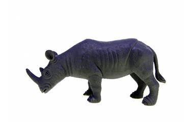 toy rhino isolated