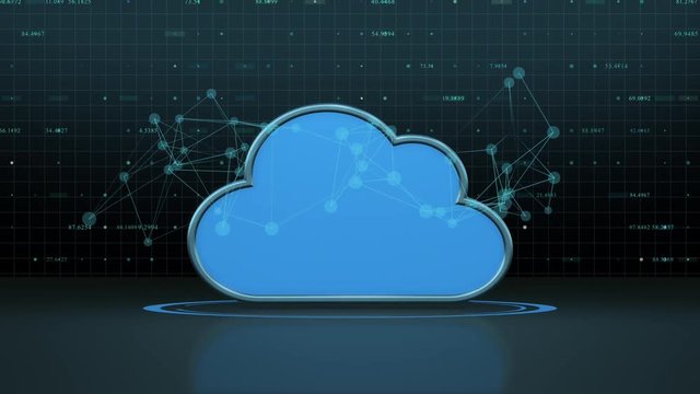 concept of cloud computing and online services (3d render)