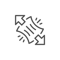 Stretching line icon