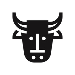 Cow head vector icon