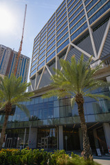 Obraz na płótnie Canvas Stock photo of the Miami Brightline Station Downtown Miami FL USA